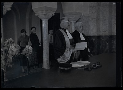 Primarul D. Al. Matak oficiază căsătoria dintre Gaby Djuvara și Victor Dombrowski
