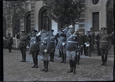 Vizita generalului Maurice Gamelin la Regimentul de Gardă Călare