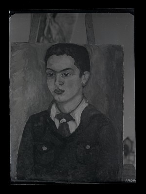 Portret de elev realizat în ulei pe pânză