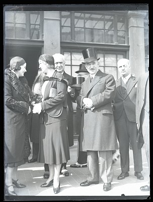 Edvard Benes, alături de soție, și Constantin Argetoianu la sosire în Gara de Nord
