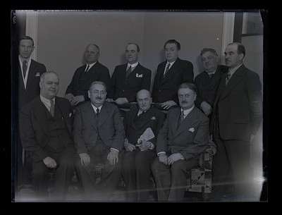 Jurnaliști alături de Constantin Graur, Președintele Publicațiilor "Adevărul" și "Dimineața"