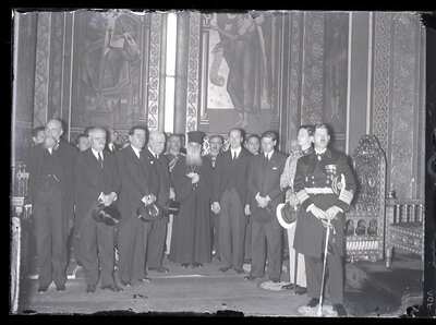 Parastasul de la Curtea de Argeș, în prezența M.S. Regele Carol al II-lea, a Principelui Nicolae și a membrilor Familiei Regale și ai Guvernului