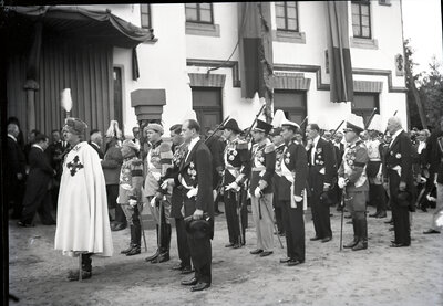 Cortegiul funerar al Reginei Maria la Gara din Curtea de Argeș